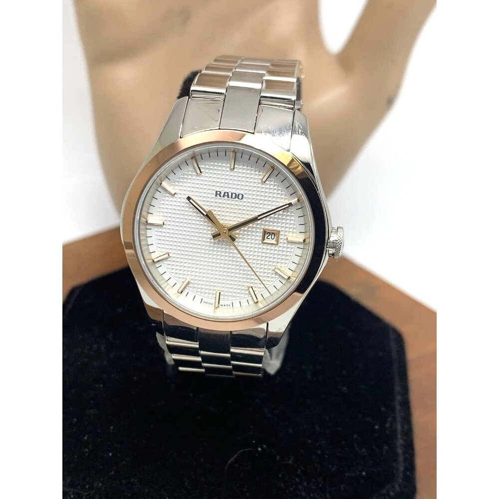 Rado Womens Watch R32976123 Hyperchrome Swiss Quartz Rose Gold Silver Steel 31mm